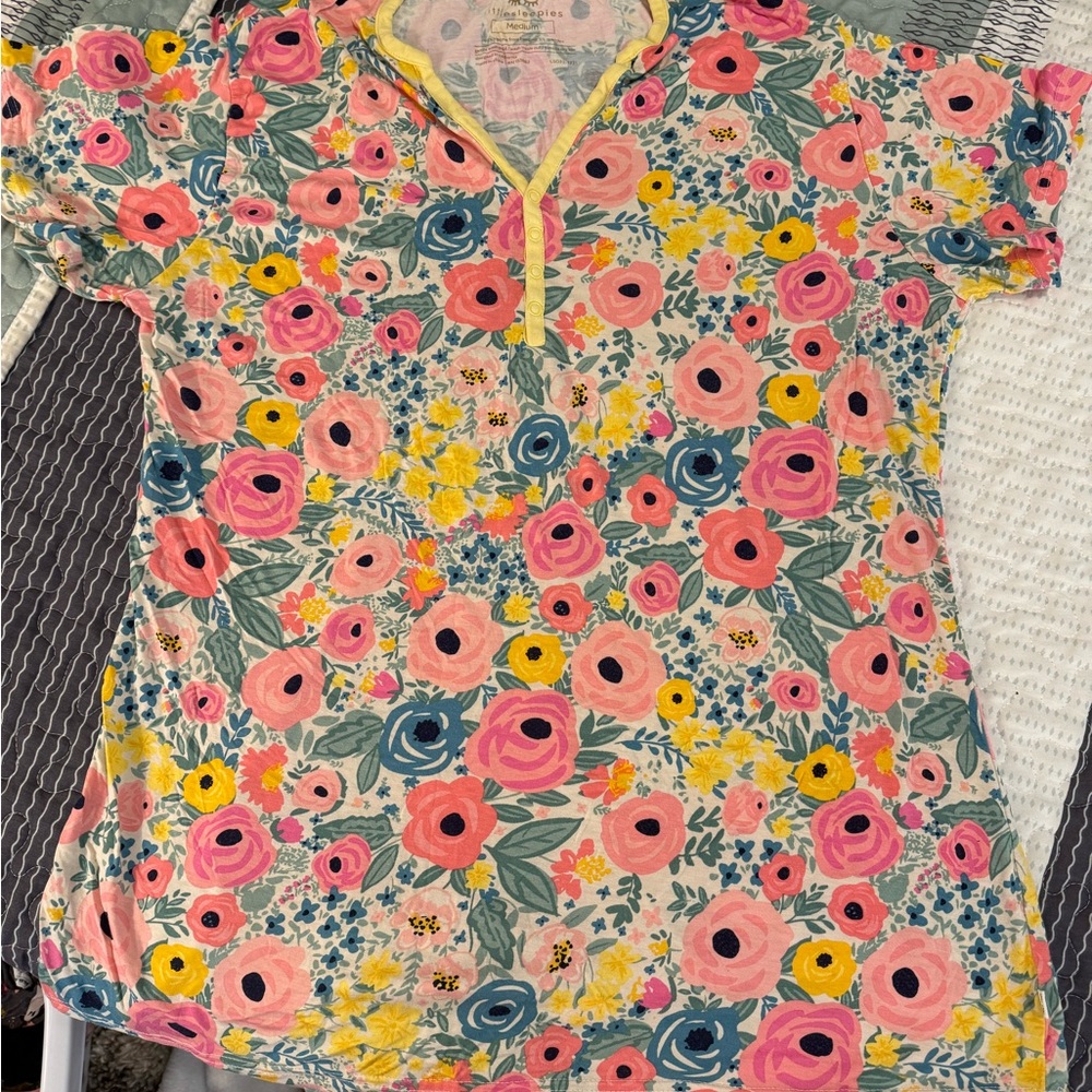 Little Sleepies Floral Short Sleeve Top